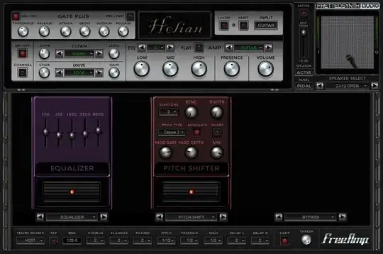 Fretted Synth FreeAmp 3 GUI
