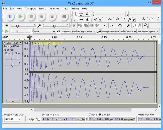 Exhibit A: 'VES2 Bassdrum 001' WAV
