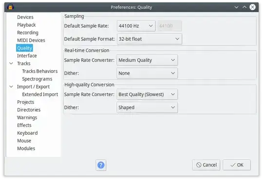 Default sample rate set to 44100 Hz