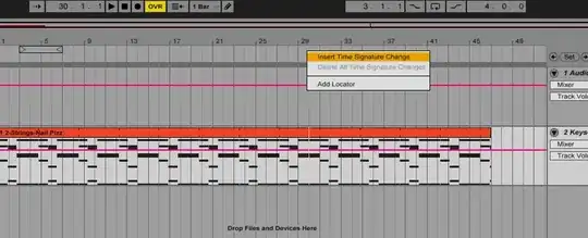 The normal method of time sig changes