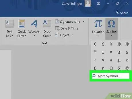 Image titled Insert a Rupee Symbol in Word Step 4