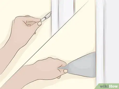 Image titled Install a Plinth Block at a Door Step 1