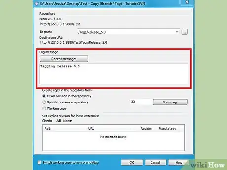 Image titled Create a Tag and Perform a Revert in TortoiseSVN Step 3