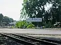 The old signage of the station seen from the Slamet Riyadi street (2019)