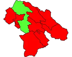 Location of Kohgiluyeh County in Kohgiluyeh and Boyer-Ahmad province