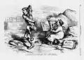Nast's target in this cartoon was James Gordon Bennett, Jr., the wealthy, conceited, autocratic editor of the Herald.