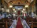 Church interior during a wedding in 2016