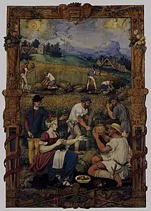 'August' - miniature from a Book of Hours (about 1520)