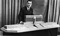 André Toison with a maquette