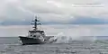 ROKS Yulgok Yi I firing her main gun on 6 February 2013.