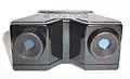 Pentax viewer for 35&nbsp;mm split-frame stereo slides, portrait-format images