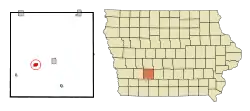 Location of Fontanelle, Iowa