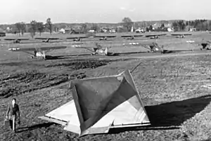 Lippisch DM-1 test glider, 64-degree delta which demonstrated vortex lift in wind tunnel when modified with sharp leading edge at NASA Langley Research Center in 1946