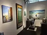 Artworks at the Mollbrink's Art Gallery stand, London Art Fair, April 2022