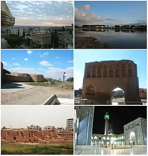 Raqqa skyline&nbsp;• The EuphratesRaqqa city walls
&nbsp;• Baghdad gateQasr al-Banat Castle&nbsp;• Uwais al-Qarni Mosque