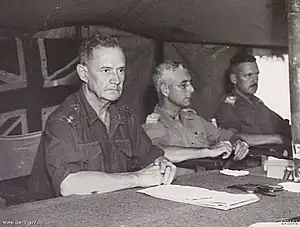 Presiding members of the war crimes trials in Labuan on 20&nbsp;December 1945
