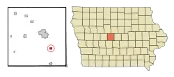 Location of Luther, Iowa