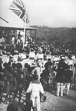 Image 32British flag raised in Queensland 1883 (from History of Papua New Guinea)
