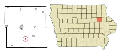 Location of Rowley, Iowa