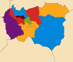 2018&nbsp;&nbsp;Labour Party (UK): 7 &nbsp;&nbsp;Liberal Democrats (UK): 3 &nbsp;&nbsp;Conservative Party (UK): 2 &nbsp;&nbsp;Burnley and Padiham Independent Party: 1 &nbsp;&nbsp;Green Party of England and Wales: 1 &nbsp;&nbsp;UK Independence Party: 1