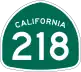 State Route 218 marker