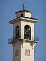 The top of the bell tower