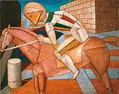 1917,  Il cavaliere dello spirito occidentale (Western Horseman), 52 x 67&nbsp;cm, private collection