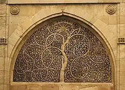 The marble screen from the outside.