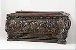 Cassone (chest); c.1550–1560; carved and partially gilded walnut; 86.4 x 181.9 x 67.3&nbsp;cm; Metropolitan Museum of Art (New York City)