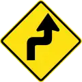 PG-5aDouble sharp curve to the right