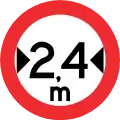 RR-7Width restriction (2.4 metres (7.9&nbsp;ft))