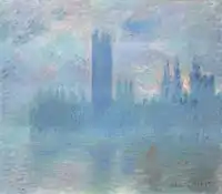 Two paintings from a series of The Houses of Parliament, London, 1900–01, Art Institute of Chicago