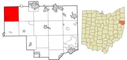 Location of Knox Township in Columbiana County