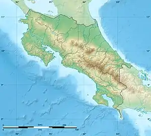 Map showing the location of Monteverde Cloud Forest Reserve