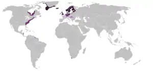 Countries by percentage of Protestants in 1710.