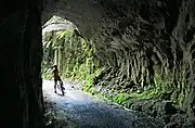 Today's timber trail in the curved tunnel of the Ongarue Spiral