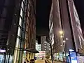 At night
