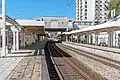 The station platforms, March 2020