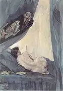 The Librarian, (1878–1881) pencil, watercolor, gouache (22 x 14.5&nbsp;cm) Namur