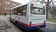 Rear view of the same bus, demonstrating the similarity of the Master's rear end to that of the Capital.