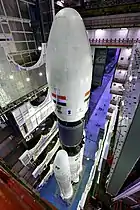 LVM3 M1 at the Vehicle Assembly Building