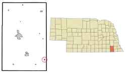 Location of Liberty, Nebraska