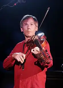 Knox performing on the viola d'amore, 2008 Photo: Claire Stefani