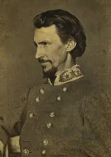 Brig. Gen. M. Jeff Thompson photographed while a prisoner at Fort Delaware in 1864. Photograph by John L. Gihon
