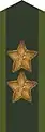 Collar patch m/58 (bronze) on uniform m/58-m/59(1972–1983)