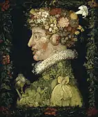 Spring; by Giuseppe Arcimboldo; 1573; oil on canvas; 76 × 64&nbsp;cm