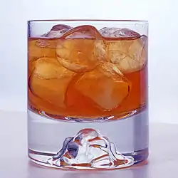 The Godfather cocktail is prepared using equal parts scotch whisky and amaretto. Amaretto is a sweet, almond-flavored, Italian liqueur.