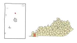 Hickory's position in Kentucky.