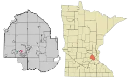 Location of Minnetonka Beachwithin Hennepin County, Minnesota