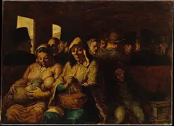 The Third-Class Carriage (c. 1862–64), oil on canvas, 65.4 x 90.2&nbsp;cm., Metropolitan Museum of Art, New York